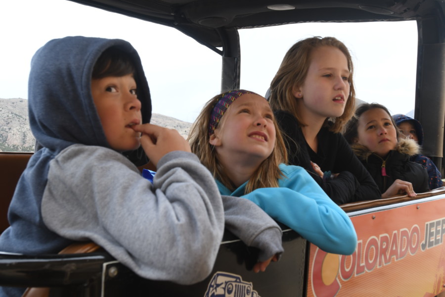 Canon City Schools Gifted & Talented students on a Colorado Jeep Tour