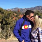 Couple kissing during Red Canyon Colorado Jeep Tour