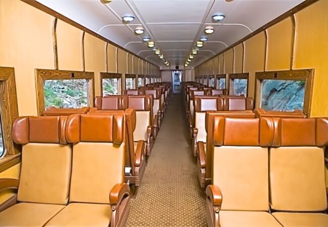 Royal Gorge train seats in coach