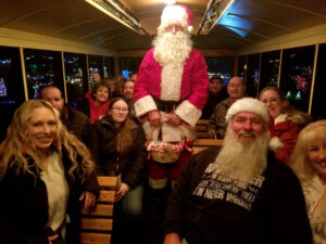 Santa on Trolley