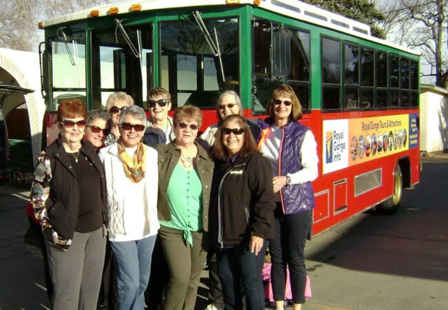 Spa day ladies on trolley