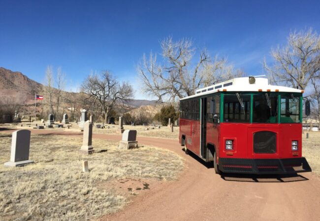 Trolley at Greenwood Cemetery